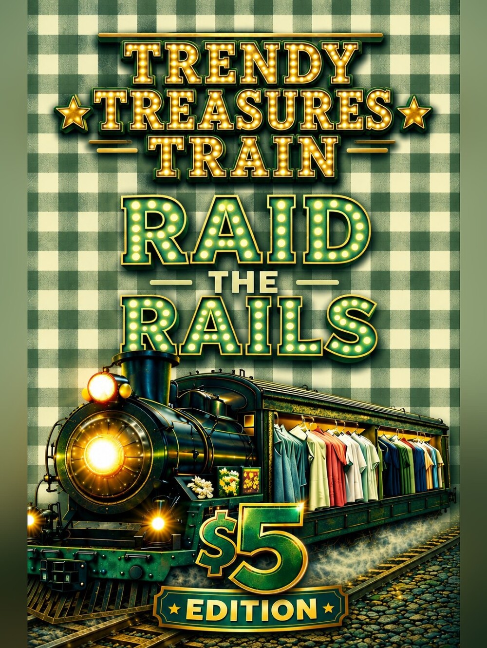 Live 5/26 - $5 Trendy Treasures Train Raid The Rails - Picture 1 of 5